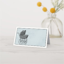 Baby Shower Vintage Baby Barnvagn Pram Placeringskort