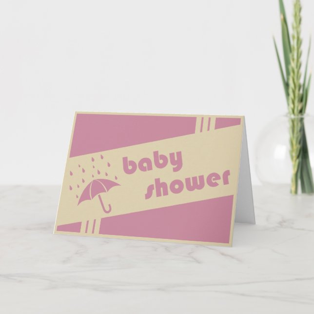 baby shower: vintageparaply inbjudan (Framsida)