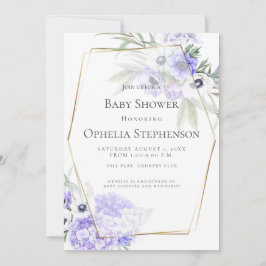 BABY SHOWER | Violet Anemone Blommigt Inbjudningar