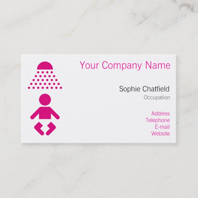 Baby shower visitkort (Framsida)