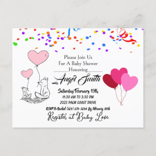 Baby Shower Vykort