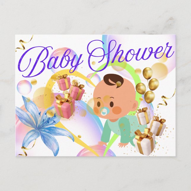 Baby Shower Vykort (Framsida)