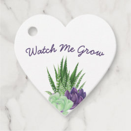 Baby Shower Watch Me Grow Succulents Tack Gåvor Etiketter