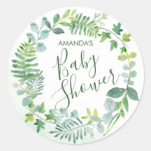 Baby Shower Watercolor Greenery Wandan