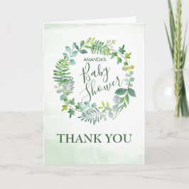 Baby Shower Watercolor Greenery Wandey Tack