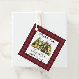 Baby Shower Watercolor Woodland Animals Rustic Gåvor Etiketter