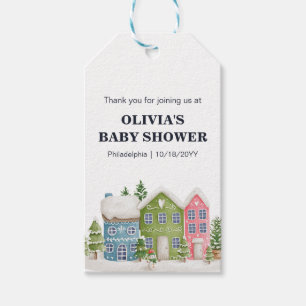 Baby Shower Winter snowy-by Presentetikett