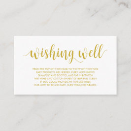 Baby Shower, Wishing well, Modern Rustic Guld Tilläggskort