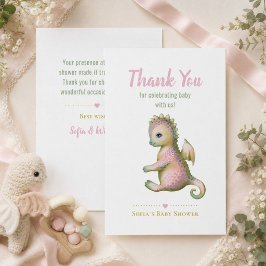 Baby Shower with an Adorable Watercolor Dragon. Tack Kort