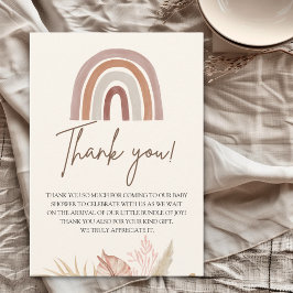Baby Shower with Boho Rainbow  Tack Kort