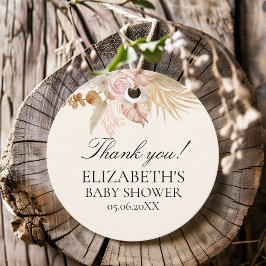 Baby Shower with Boho Rainbow Theme Gåvor Etiketter
