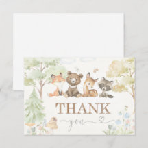 Baby Shower Woodland Djur Tack