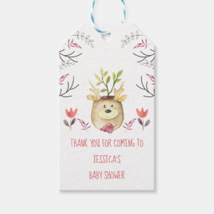 Baby Shower Woodland Hjort Plant Pot Tack Presentetikett