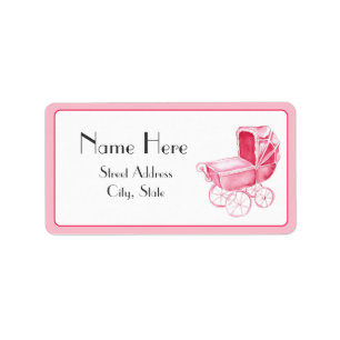 Baby showeradressetikett adressetikett