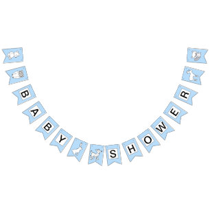 Baby showerbaner - skogsmarkvarelser vimplar