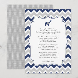 Baby showerdikttackkort, marinelefant inbjudningar
