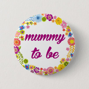 Baby showeremblem - mamma som är knapp
