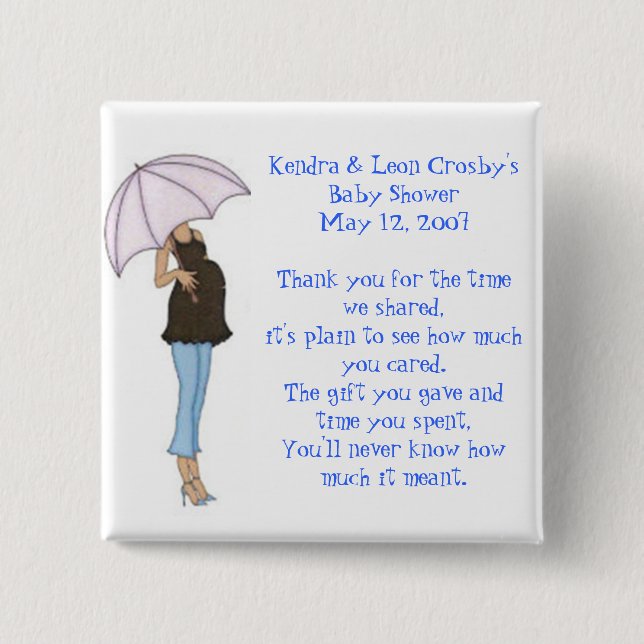 Baby showerfavör knapp (Framsida)