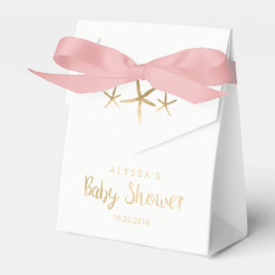 Baby showerfavören boxas - stranden, hav, presentaskar