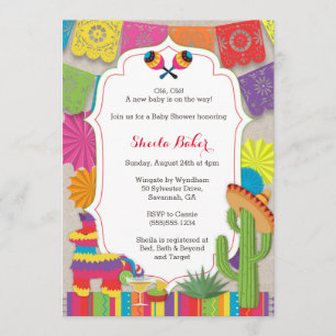Baby showerFiesta! Mexicansk Themed duschinbjudan Inbjudningar