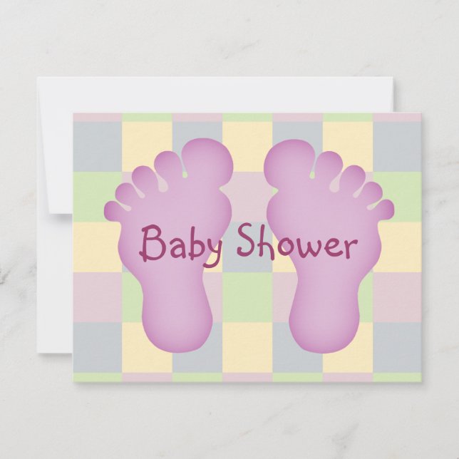 Baby showerflicka inbjudningar (Framsida)