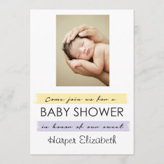 Baby showerfotoinbjudan inbjudningar