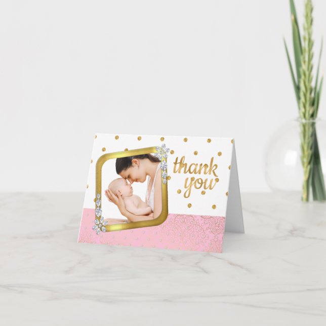 Baby showerfototackkort tack kort (Framsida)