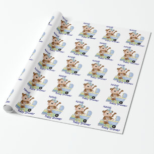 Baby showergåva som slår in papper presentpapper