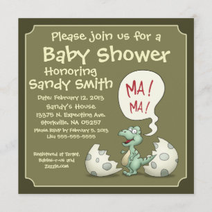 Baby showerinbjudan 106: Dinosaurbaby Inbjudningar