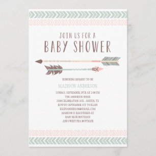 Baby showerinbjudan för Aztec Inbjudningar