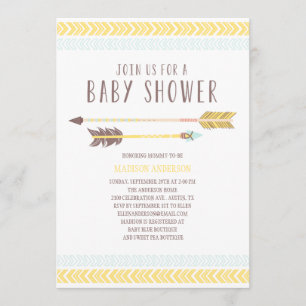 Baby showerinbjudan för Aztec Inbjudningar