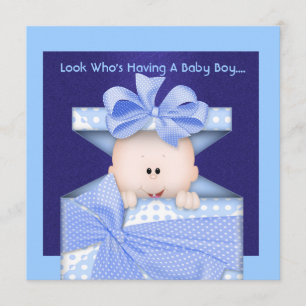 BABY SHOWERINBJUDAN FÖR POJKE INBJUDNINGAR