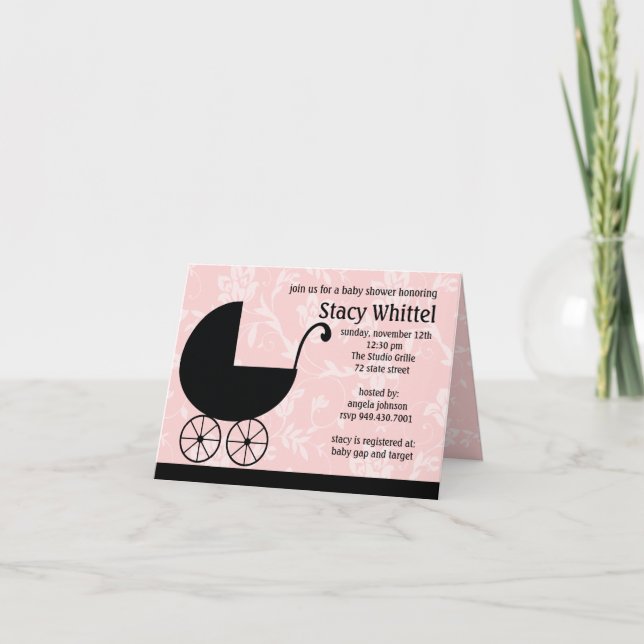 Baby showerinbjudan inbjudan (Framsida)