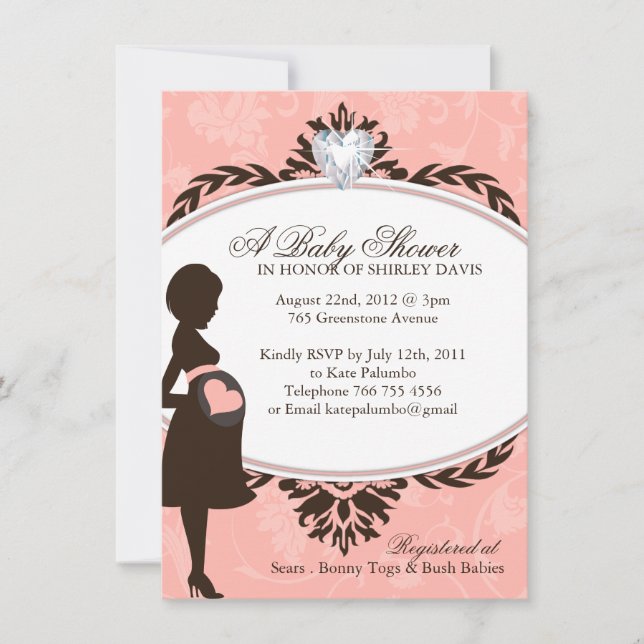 Baby showerinbjudan inbjudningar (Framsida)