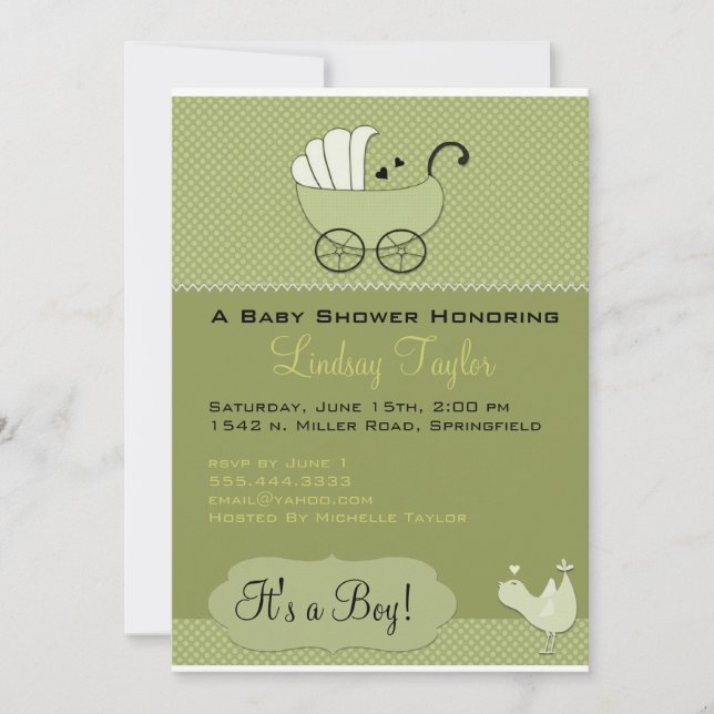 Baby showerinbjudan inbjudningar (Framsida)