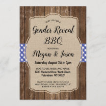 Baby showerinbjudan kopplar ihop BBQ-gender