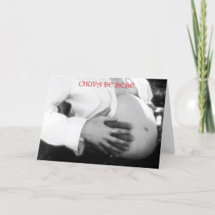 Baby showerinbjudan som förväntar en bebisPORTUGIS Inbjudan
