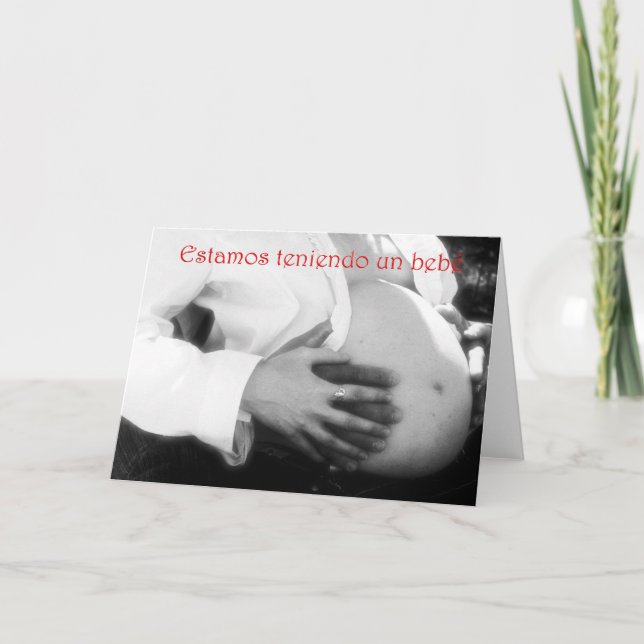 Baby showerinbjudan som förväntar SPANJOR för en Inbjudan (Framsida)