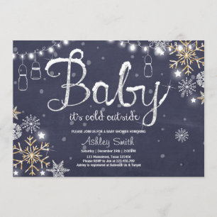Baby showerinbjudanbabyen är det kallt inbjudningar