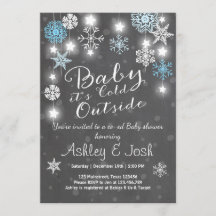 Baby showerinbjudanbabyen är det kallt utanför