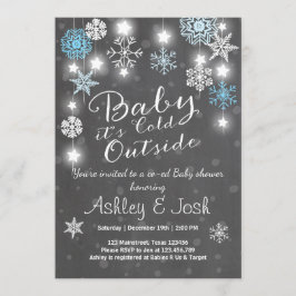 Baby showerinbjudanbabyen är det kallt utanför inbjudningar