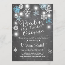 Baby showerinbjudanbabyen är det kallt utanför