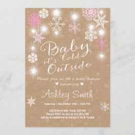 Baby showerinbjudanbabyen är det kallt utanför inbjudningar