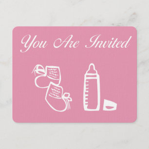 Baby showerinbjudanflicka inbjudningar