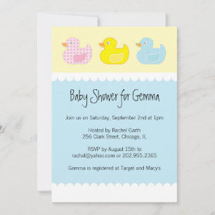 Baby showerinbjudningar med ankor inbjudningar