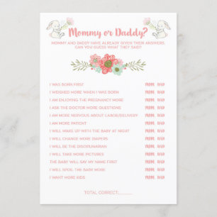 Baby showerkaninmammor eller modigt kort för pappa