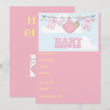 baby showerkortet är DET EN FLICKA