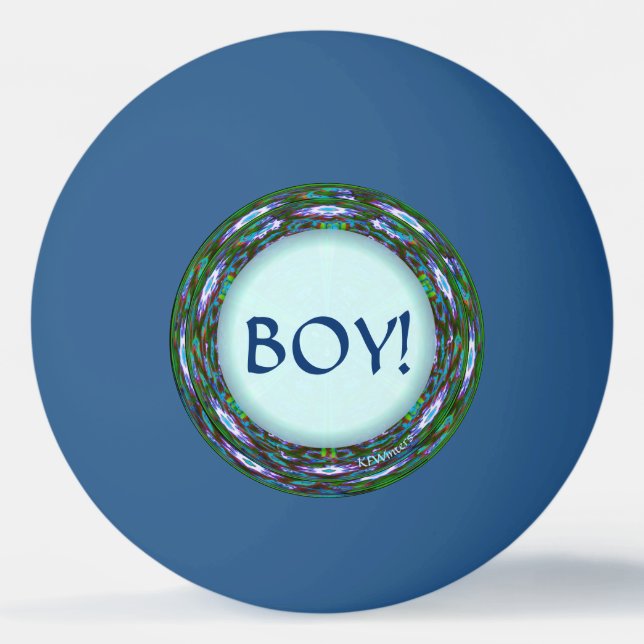 Baby showerlek! Pojke eller flicka? Lagpojke! Pingisboll (Framsidan)