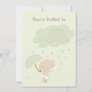 Baby showerLIMEFRUKT regnar beställnings- Inbjudningar