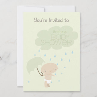 Baby showerLIMEFRUKT regnar beställnings- Inbjudningar